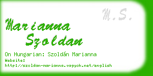 marianna szoldan business card