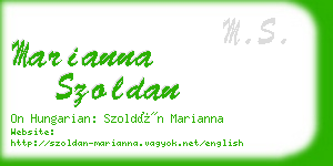 marianna szoldan business card